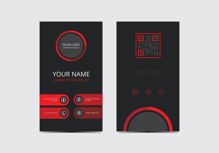 vector-red-stylish-business-card-template